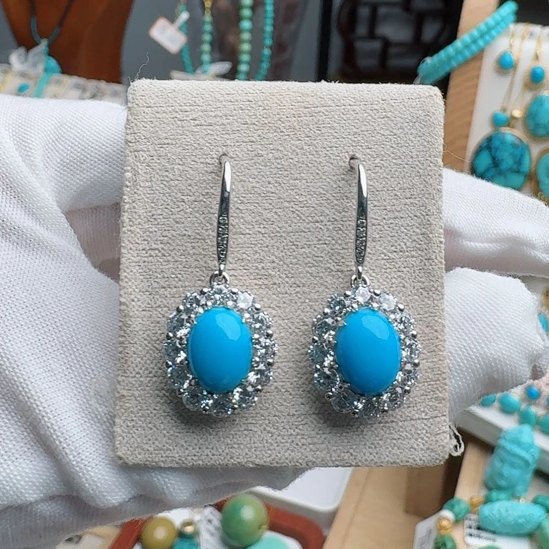 银S925镶嵌绿松石珠宝奇石