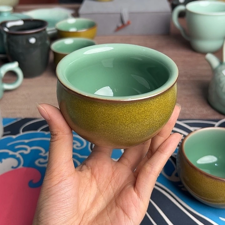 龙泉云间青瓷小米茶器