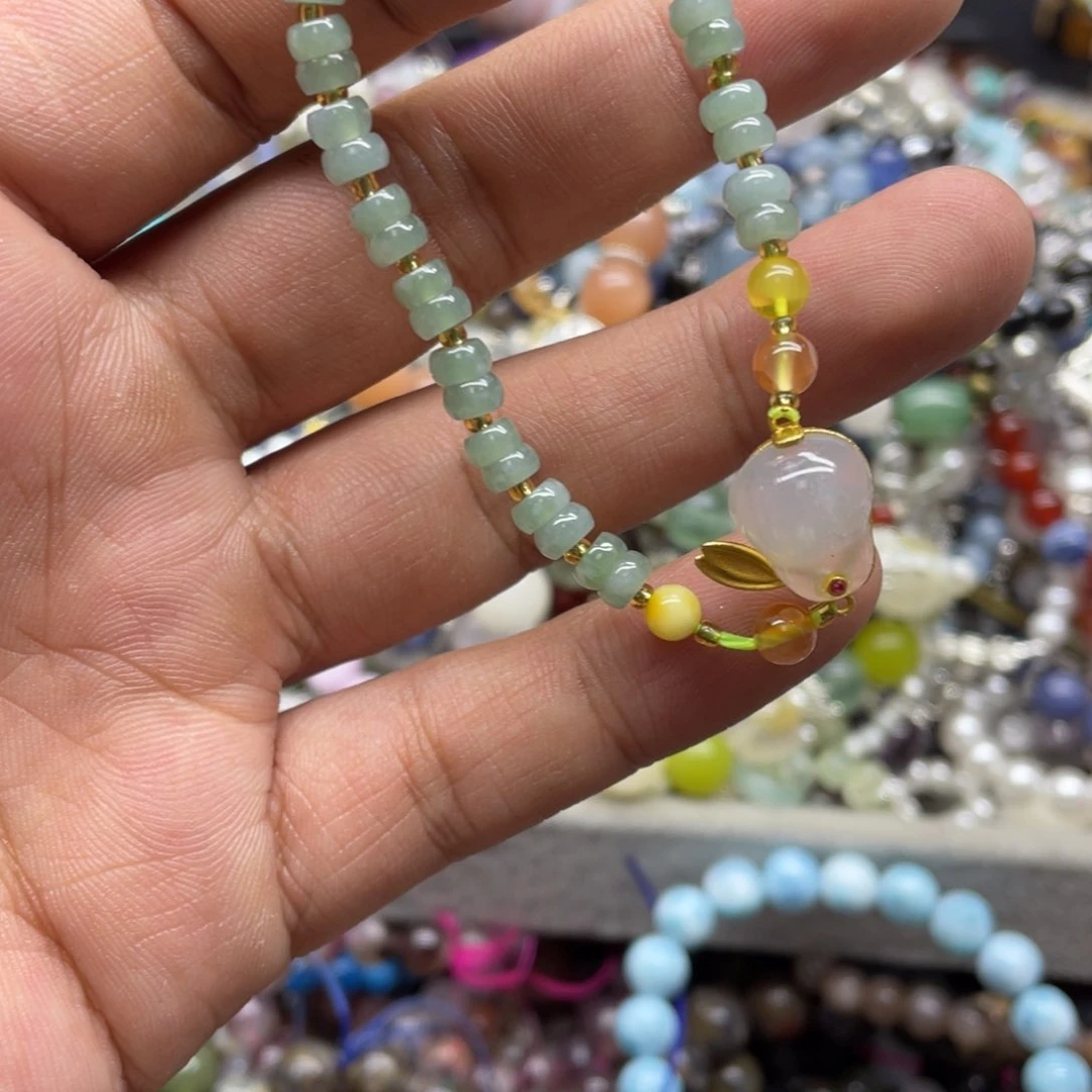 银S800镀金镶嵌颈饰紫晶