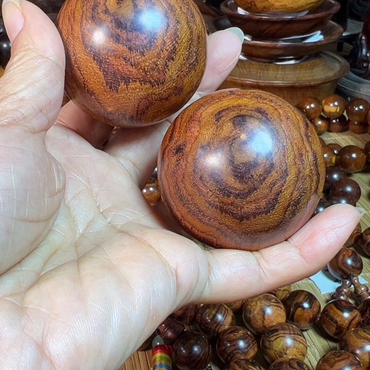 黄花梨/降香黄檀海南黄花梨保健球尺寸5.2