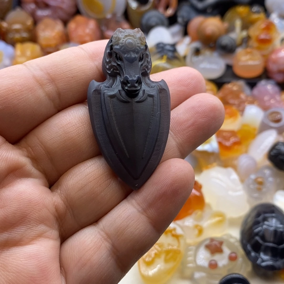 捣***子玛瑙/玉髓未镶嵌挂件