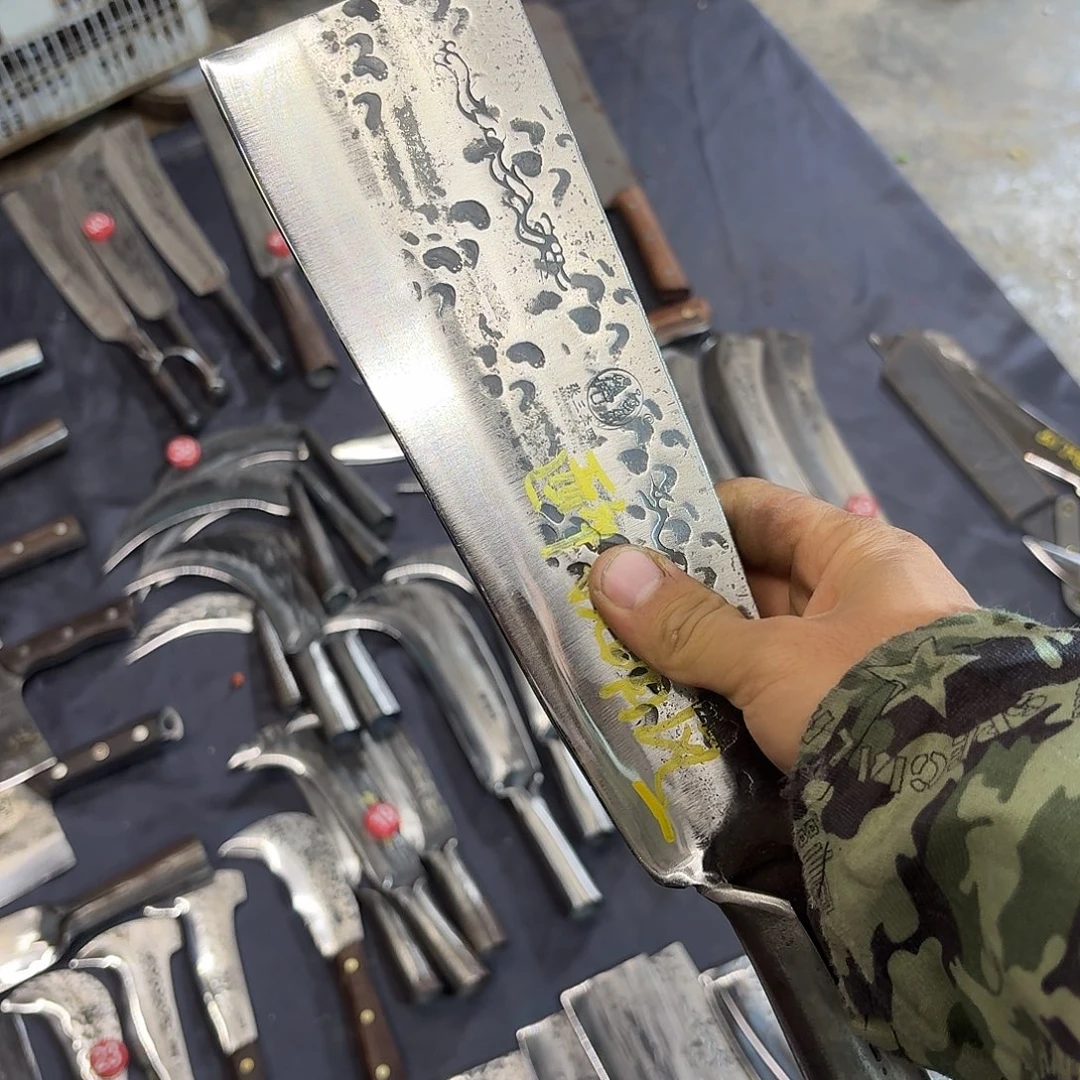 高碳锰钢云南阿老表手工锻打刀