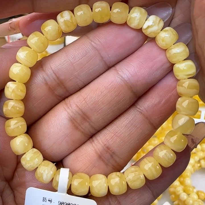 手链蜜蜡未镶嵌虎皮妖花老型手串