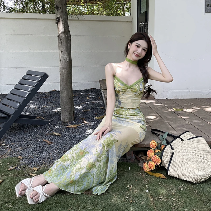 女装夏装套装2025新款爆款新中式优雅复古收腰修身包臀裙两件套