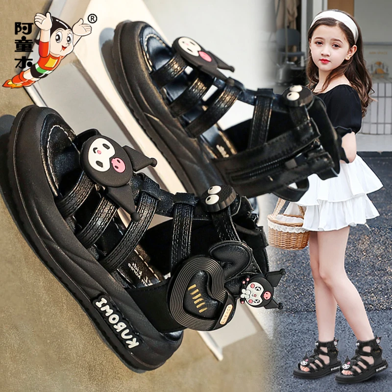 阿童木女童库洛米凉鞋夏季2025新款韩版儿童露趾凉拖公主罗马鞋子