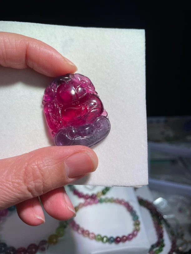 天然碧玺吊坠碧玺坠