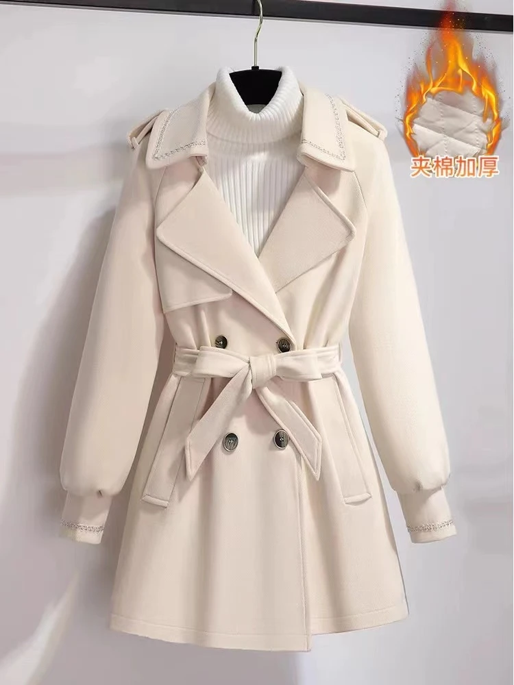 B371-B380毛衣网红洋气时尚宽松加绒加厚秋冬套头针织百搭女士