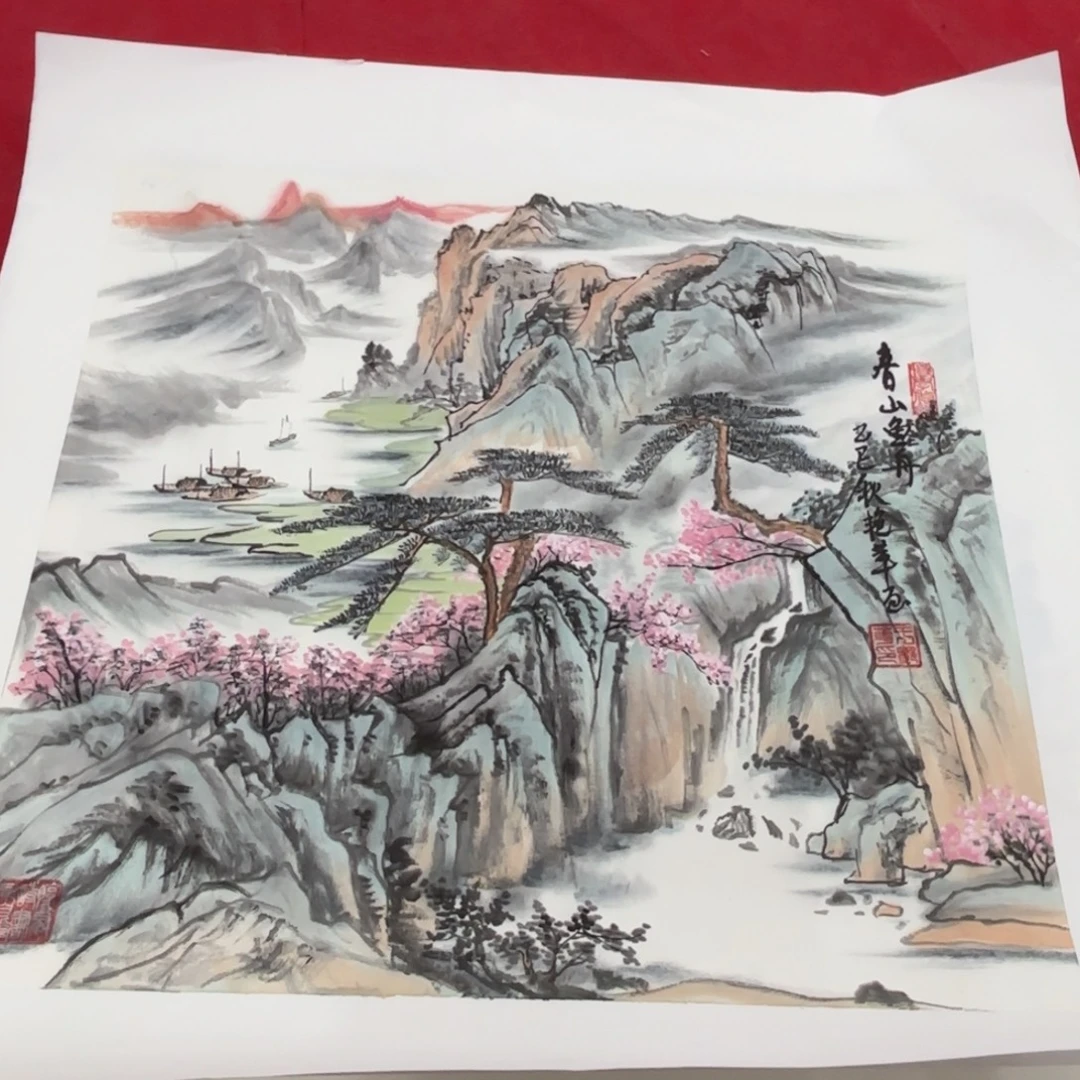 国画花鸟等多种鸟类的栖息