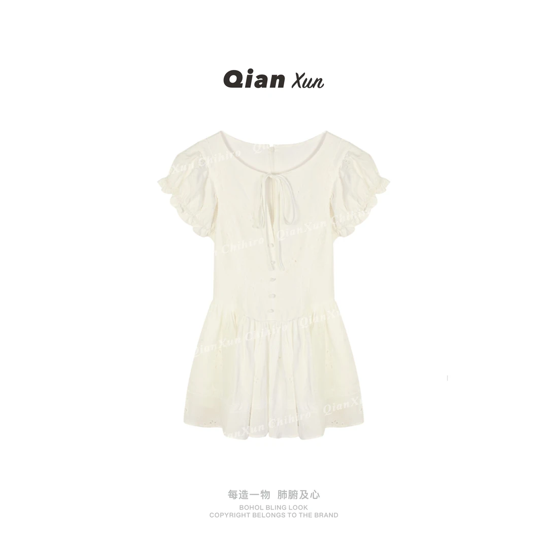 「初恋小白花」夏季气质百搭显瘦洋气法式小众减龄连衣裙X5LYQ9089A