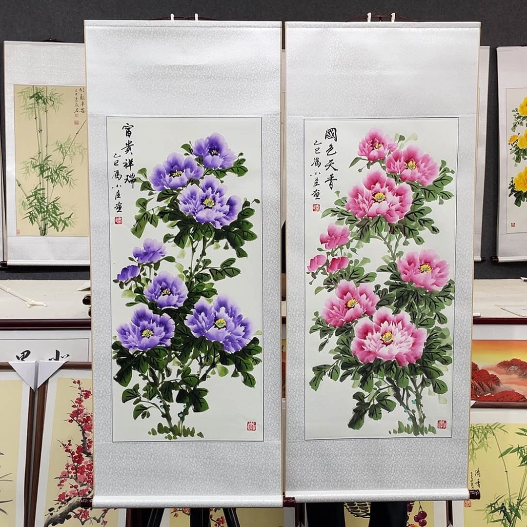 国画手绘手写作品