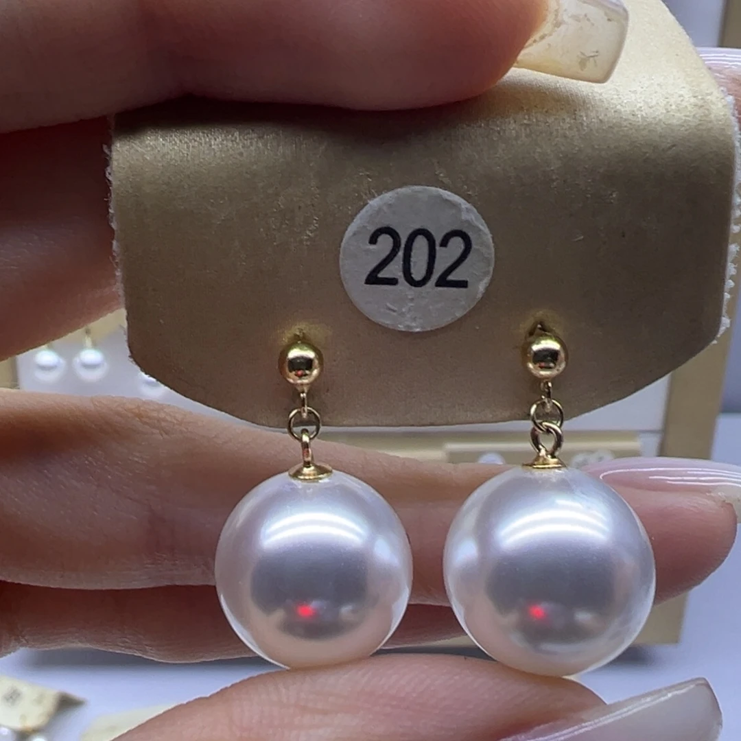 银S925镶嵌耳饰淡水珍珠