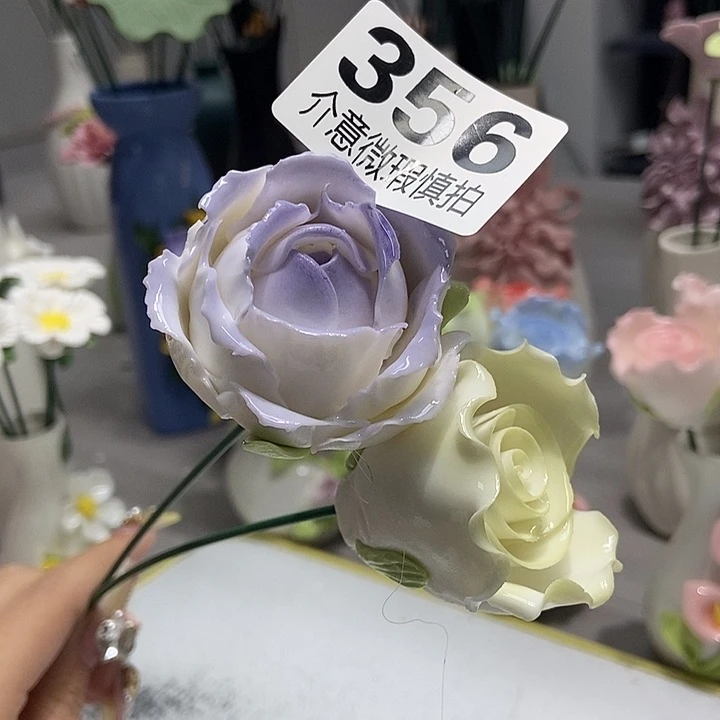 陶瓷纯手工捏花设计