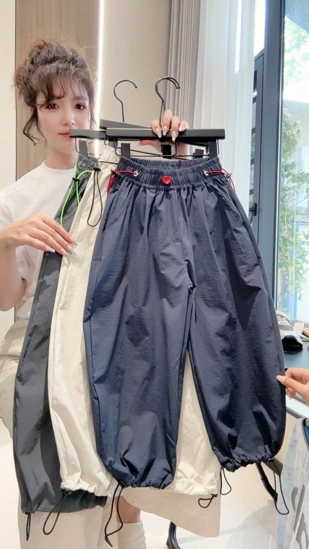 2025新款夏季薄男童款速干工装百搭宽松弯刀裤洋气休闲裤