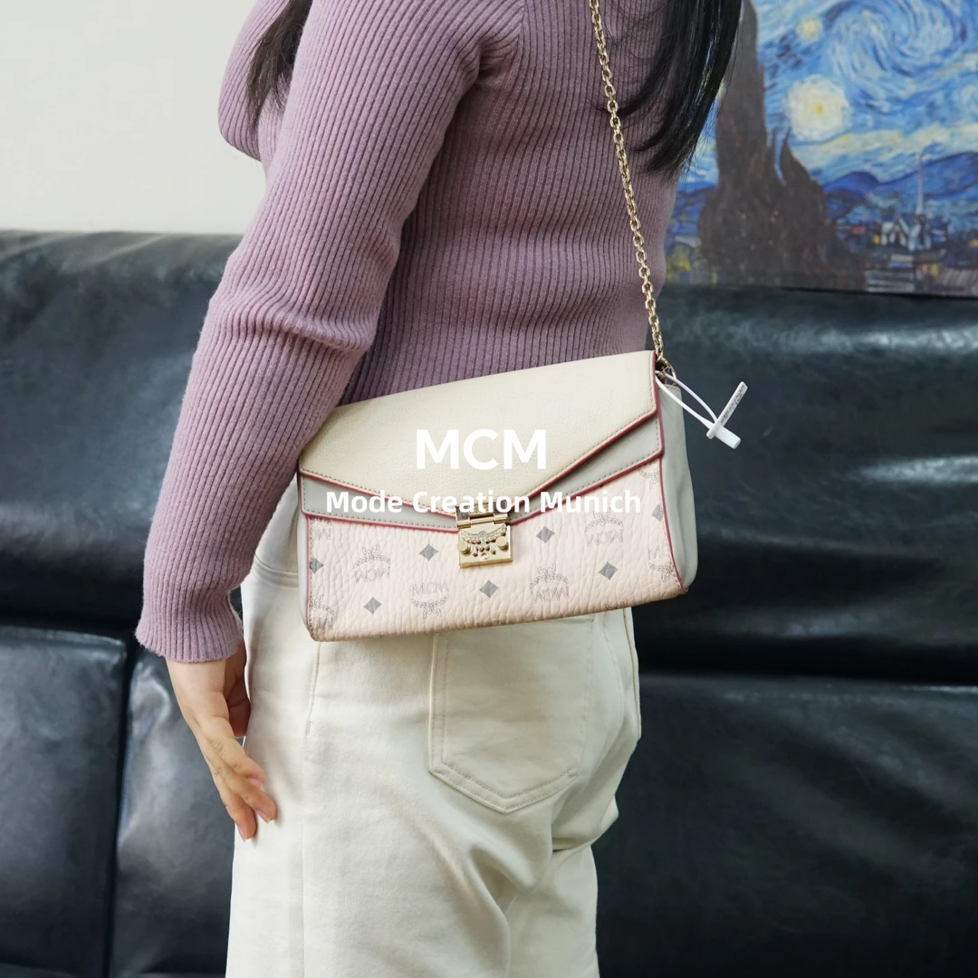 95新 MCM 拼色链条包/FYBB12525064/5064