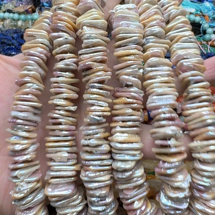 合金玛瑙/玉髓珠宝半成品一条12x17mm巴洛克珍珠