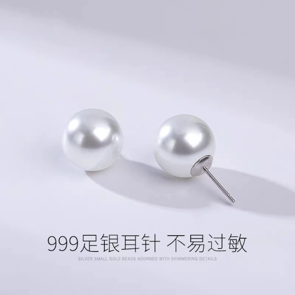 铜合金耳饰 高级感设计师轻奢款白山茶花耳钉耳饰~3675