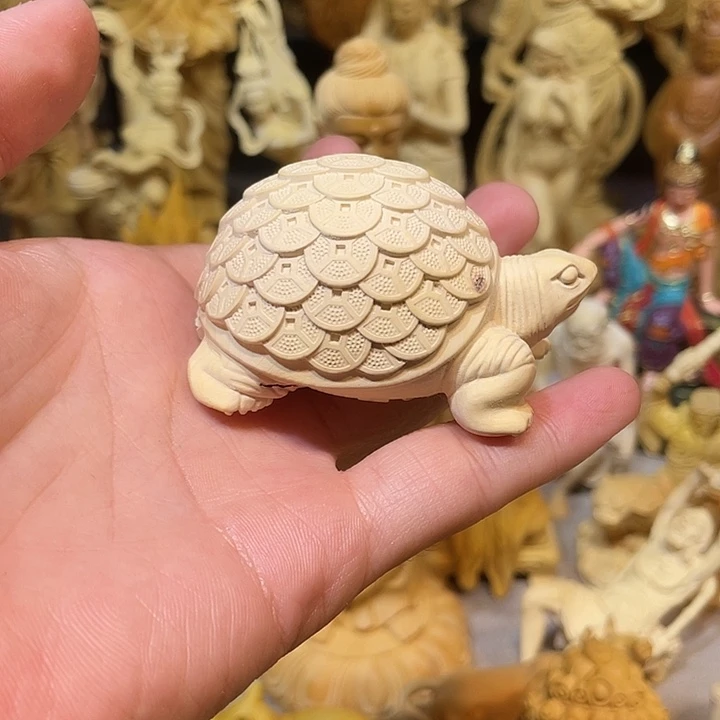 黄杨木瑕疵金钱龟