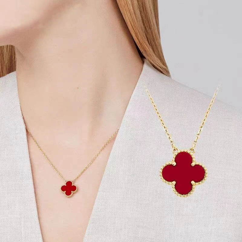 钛钢项链 博煜  X  经典款四叶花项链