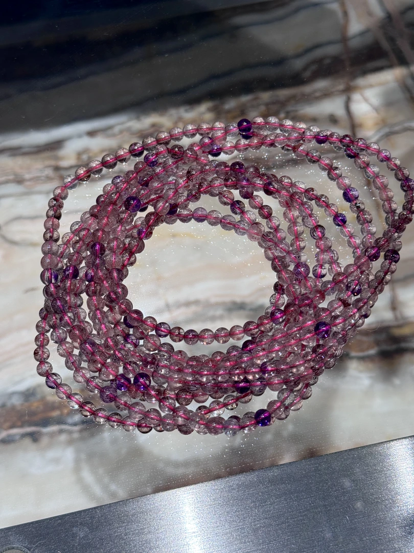 超七水晶三圈素串（多样性发其一）