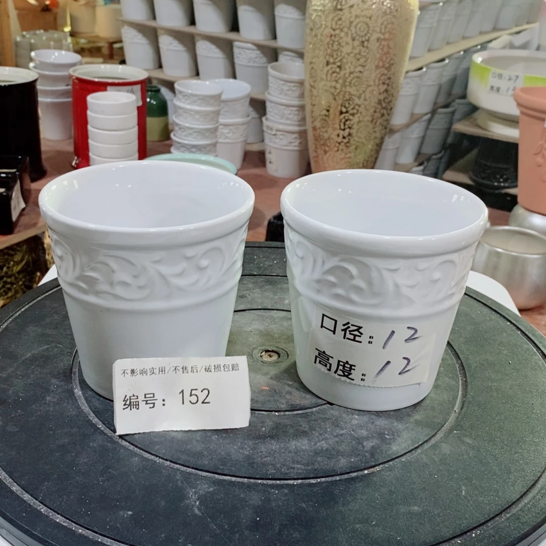 微瑕花盆-152-口12×12-2个白
