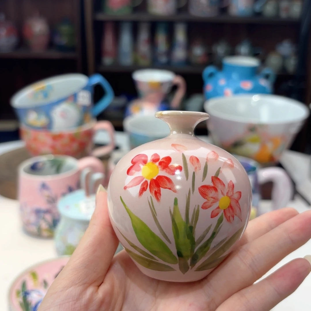 景德镇手绘高温釉下彩陶瓷茶具