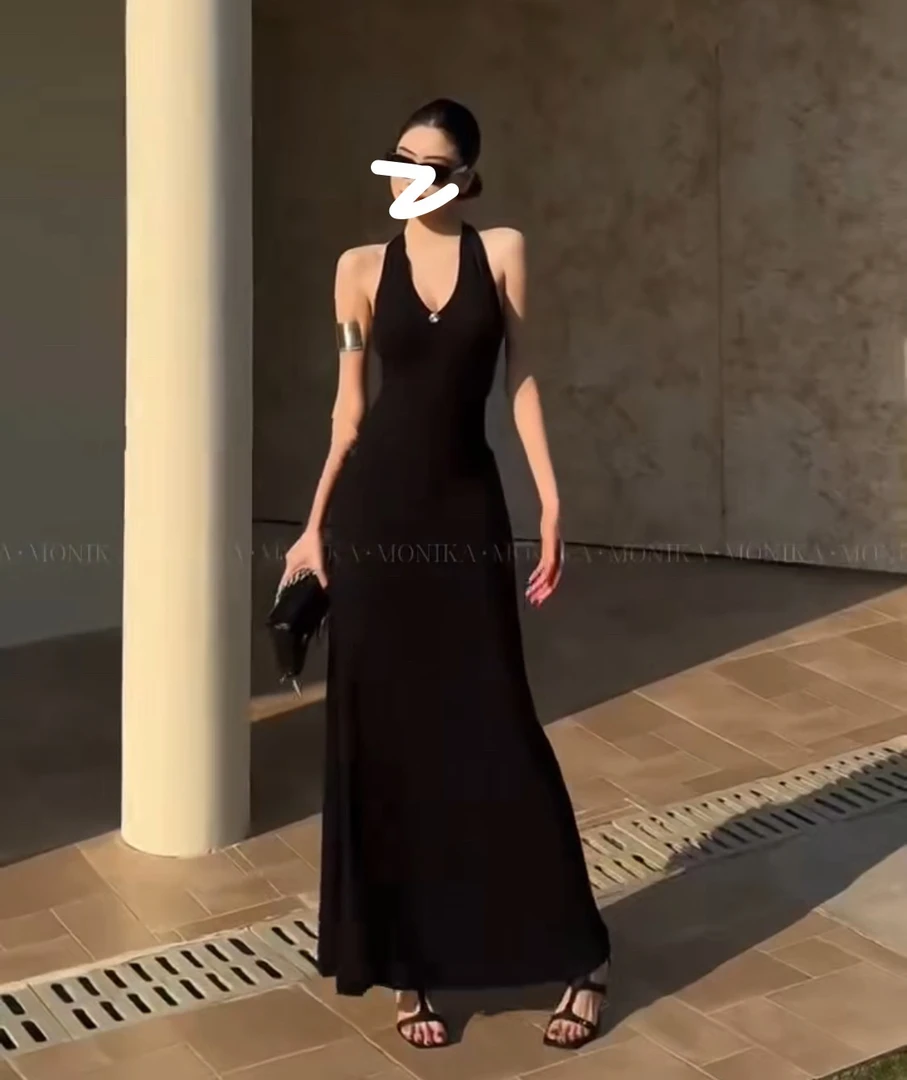 ✔️Qiao气质御姐露背连衣裙性感