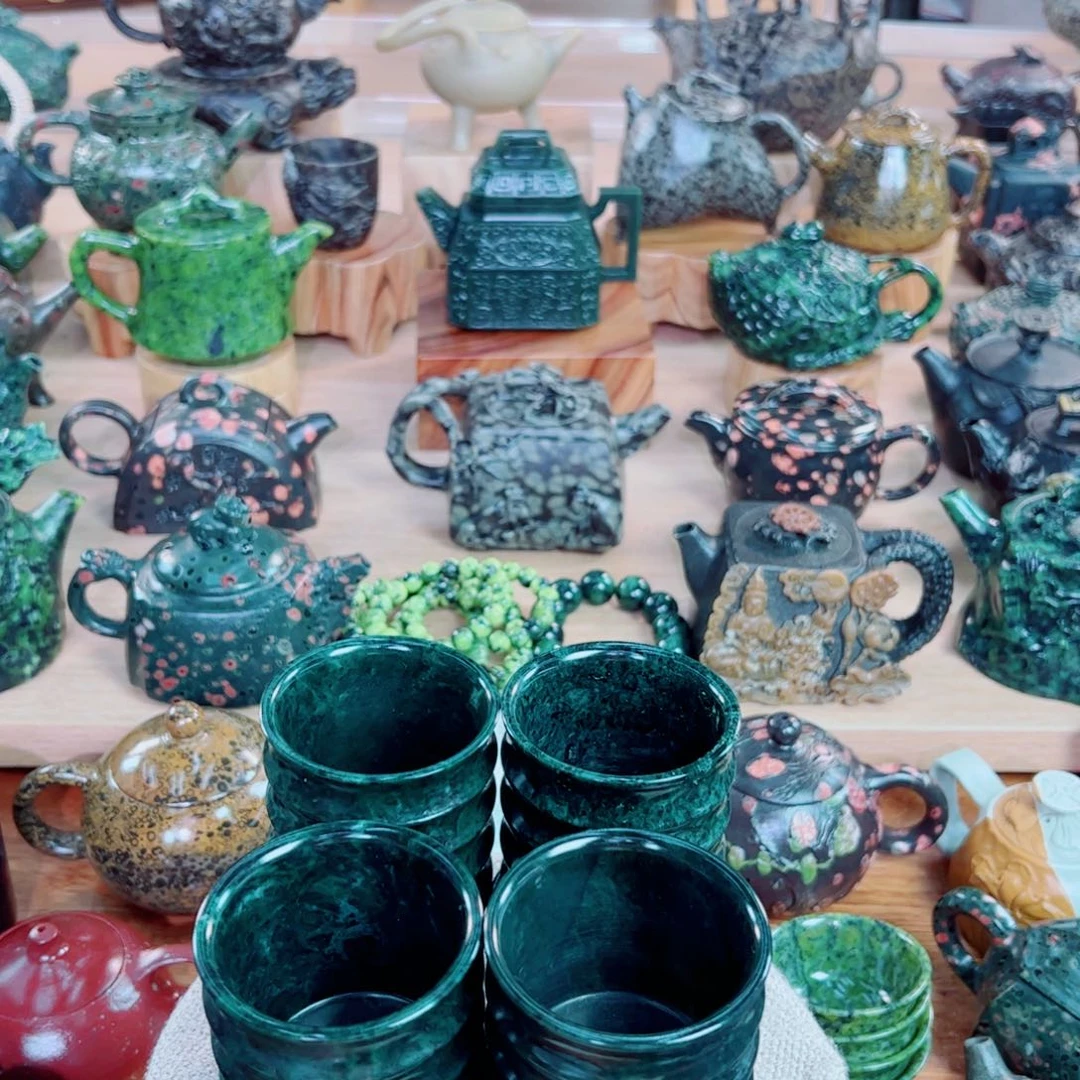 茶空间系列天然石材玉**家