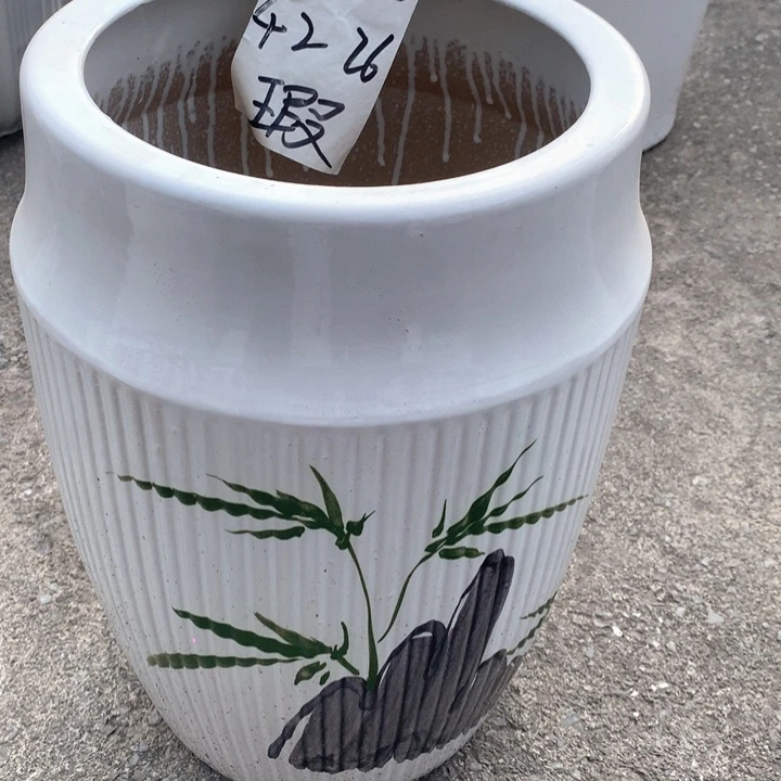 花盆陶瓷手绘条缸大号