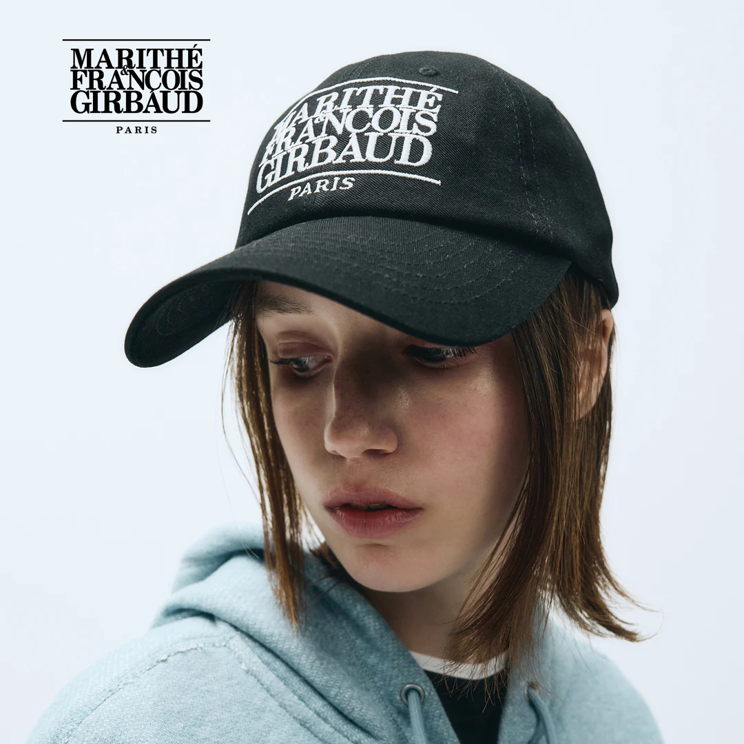 MARITHE经典LOGO鸭舌帽情侣牛仔棒球帽2025年秋冬MFG45CHG201