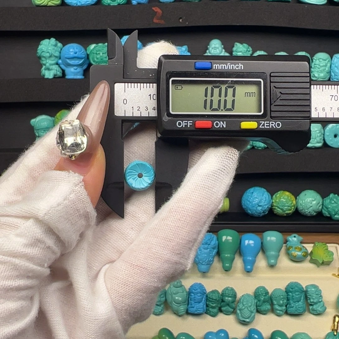 高瓷蓝羽毛扣卡十