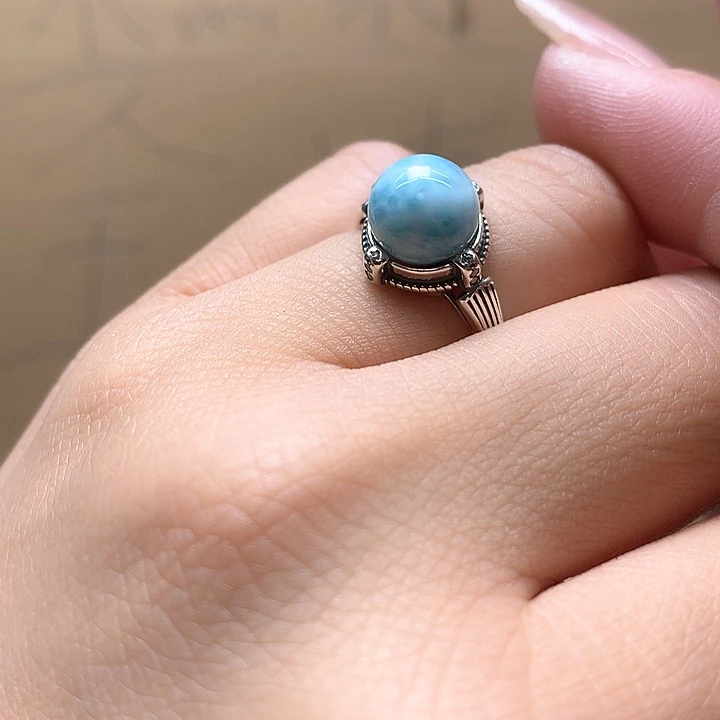 水晶水晶戒指银S925镶嵌