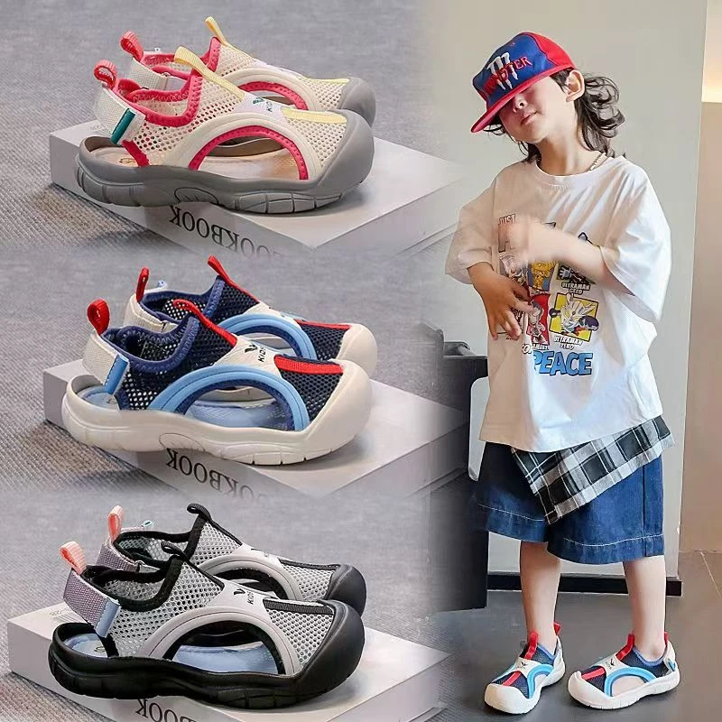 1080夏季新款儿童软底沙滩鞋男孩子学生宝宝童鞋