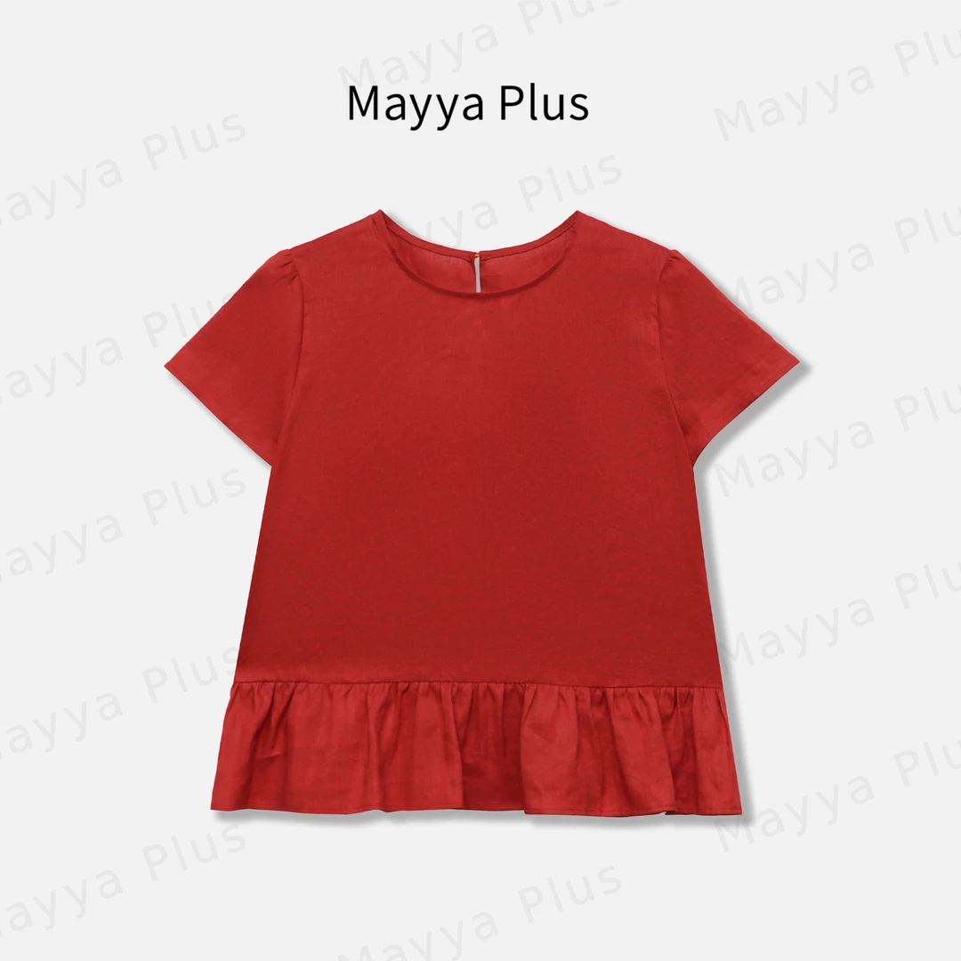 【仲夏甜茶】通勤小众短袖T恤新款时尚气质上衣32528753