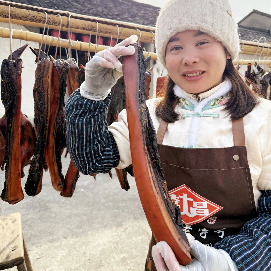 杭州传统酱五花腊肉500克/份特产手工酱晒咸淡适中不腻非遗工坊