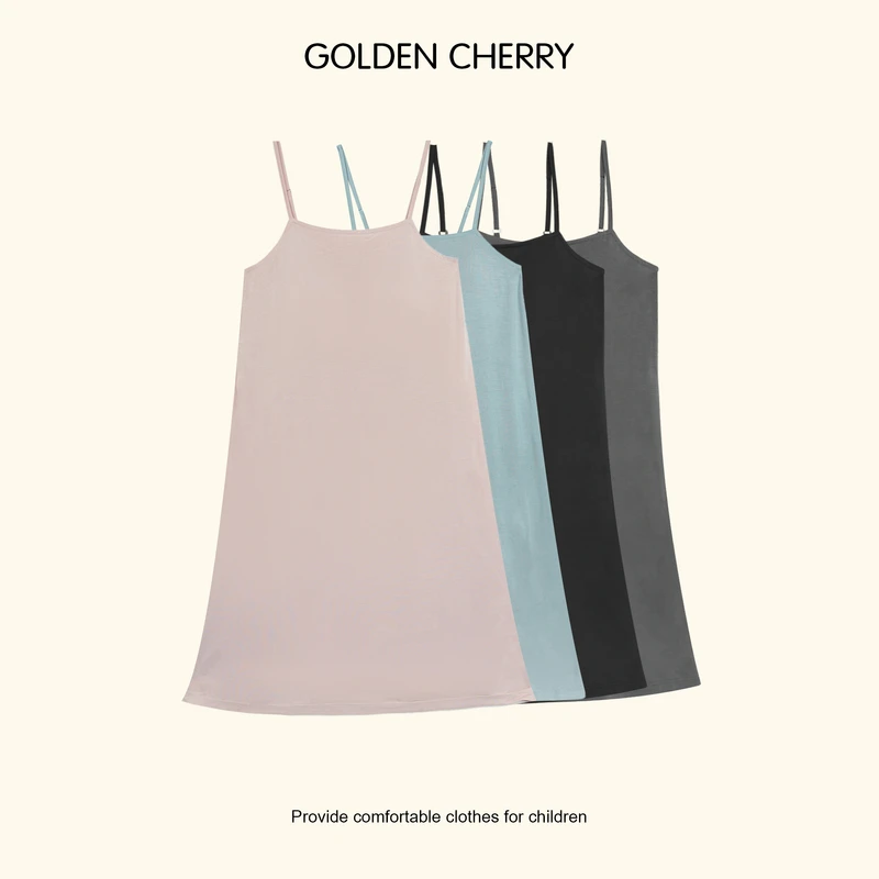 【金樱桃Golden cherry】亲子柔软吊带睡裙a68102