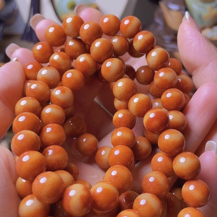 手串未镶嵌岫岩河磨玉（透闪石质玉）雨*