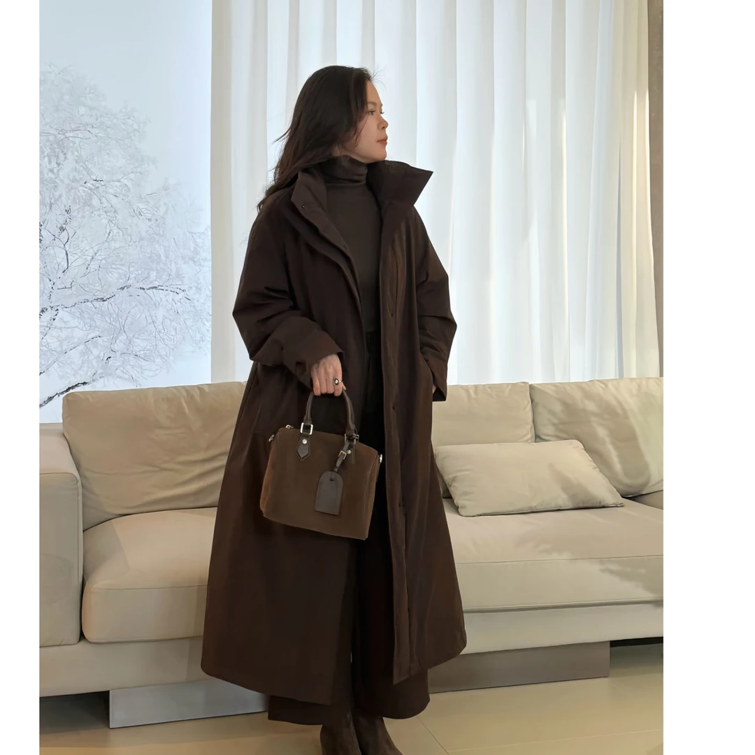 【云间漫步】鹅绒立领三防长款鹅绒服KGJ-25101827-QY