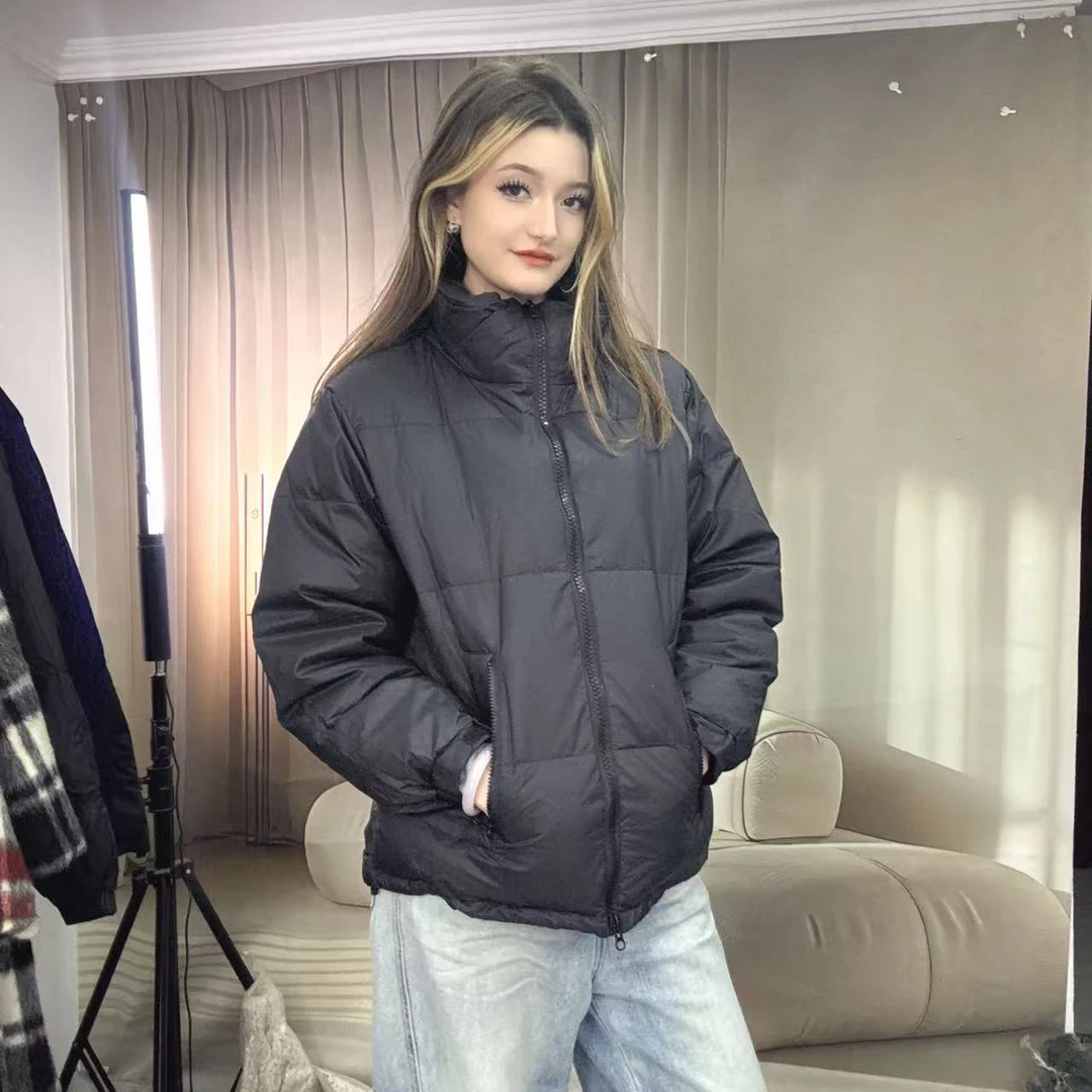 Fargiz新款秋冬美式棉袄复古小立领宽松小个子短款加厚保暖外套