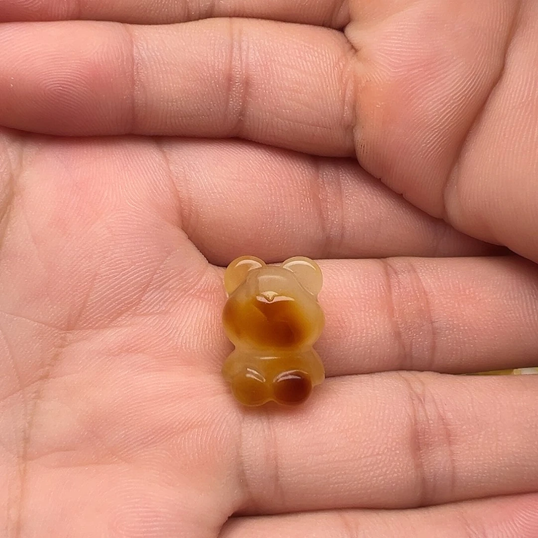 蜜蜡颈饰未镶嵌小熊提溜吊坠（微瑕漏）（打孔不退换）