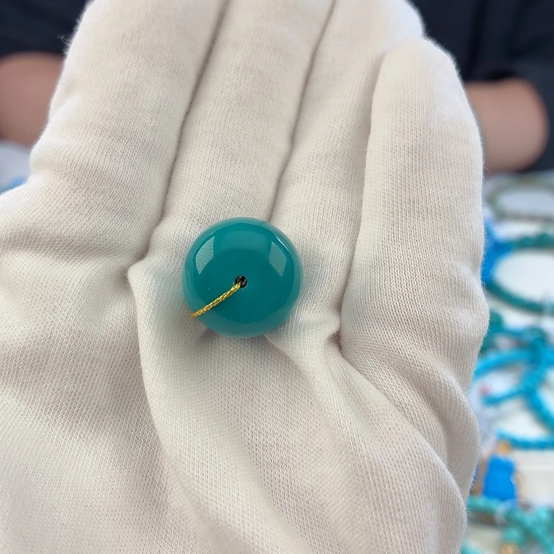 放***瑞绿松石未镶嵌松石17.7mm