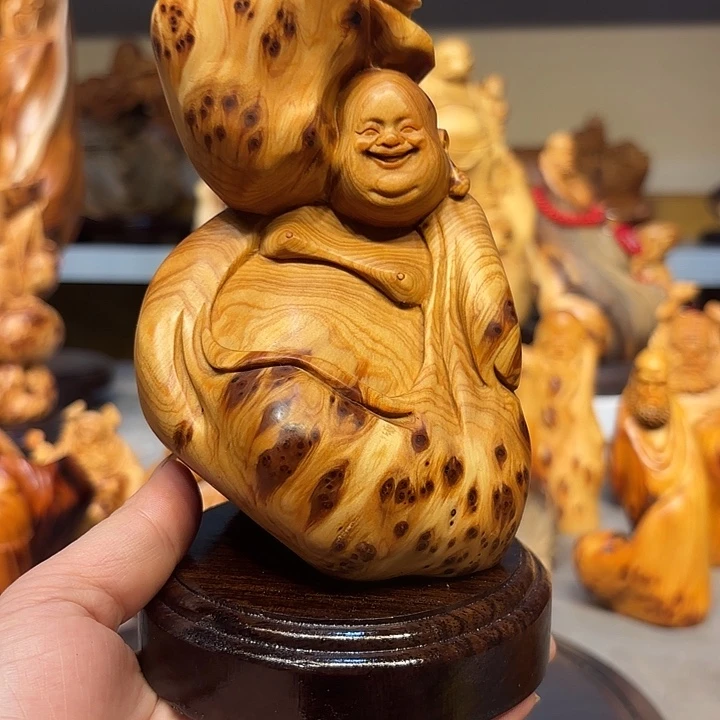 柏木太行崖柏弥勒佛留疤