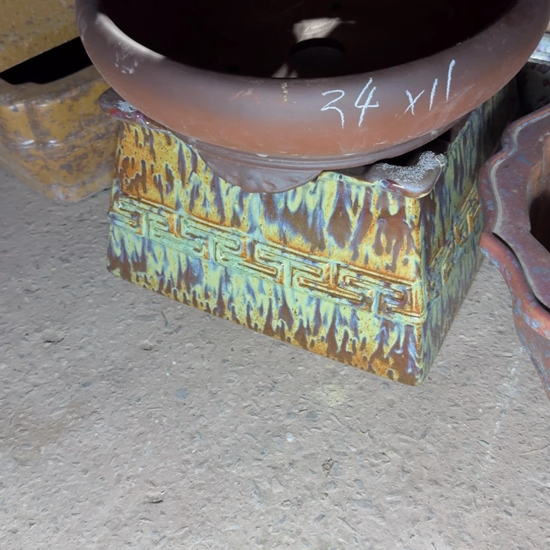 库***班红清水仿古云足碗盆