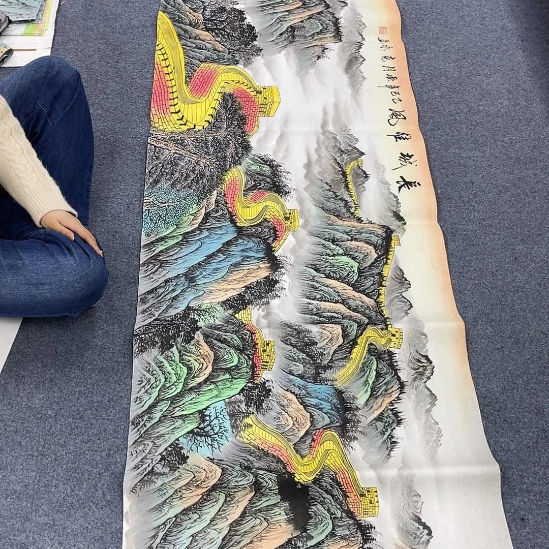 国国画作品小姐姐放漏…