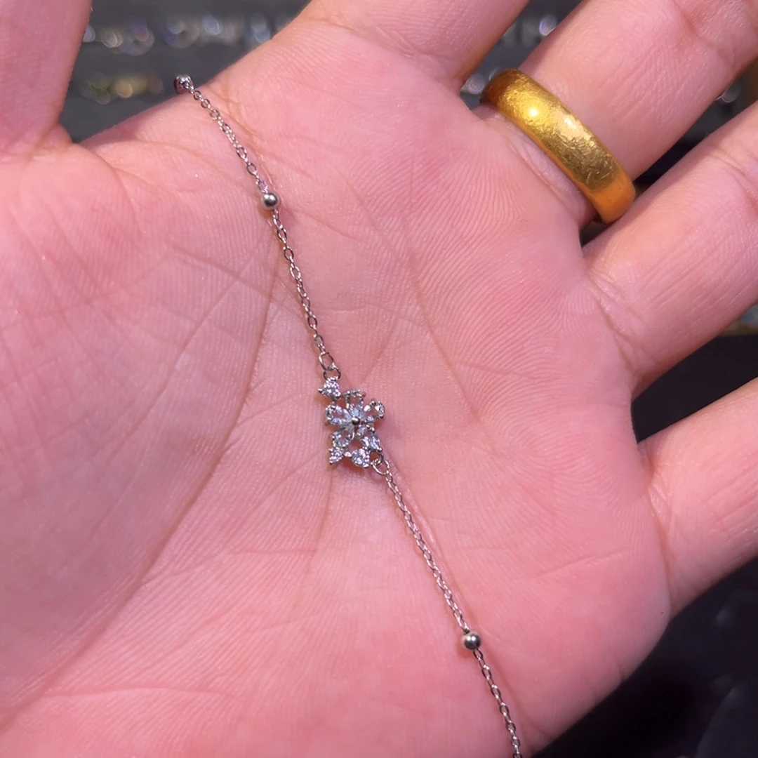 海蓝宝石手链银S925镶嵌