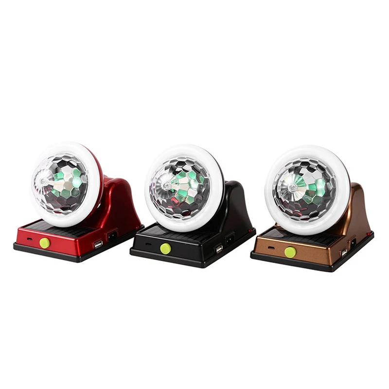 太阳能充电七彩魔球灯泡ktv酒吧客厅蹦迪落地氛围灯USB灯