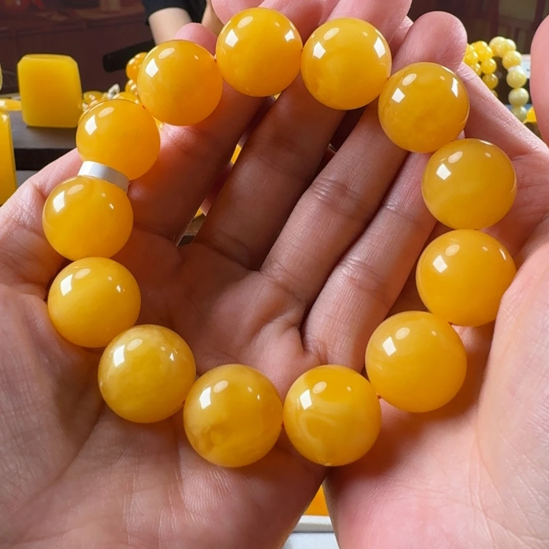 未镶嵌毛衣链蜜蜡