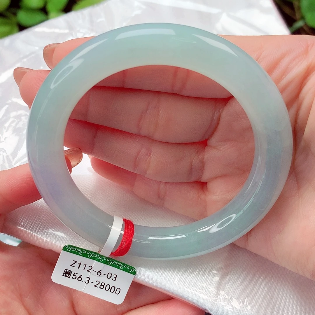 翡翠未镶嵌手镯56.3