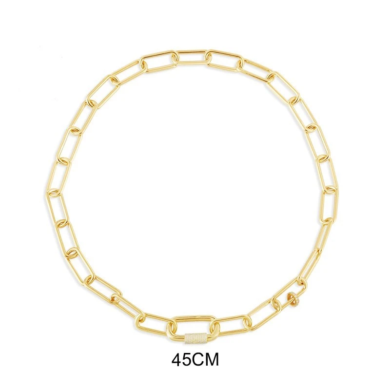 APM Monaco 合金项链 环形环扣银镀金项链