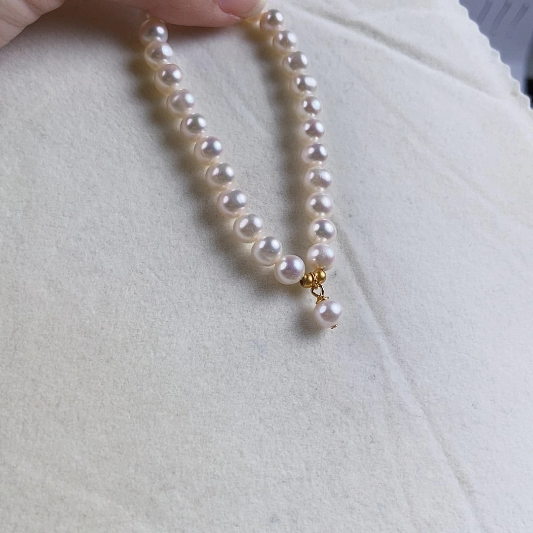 淡水珍珠手绳银S925镶嵌