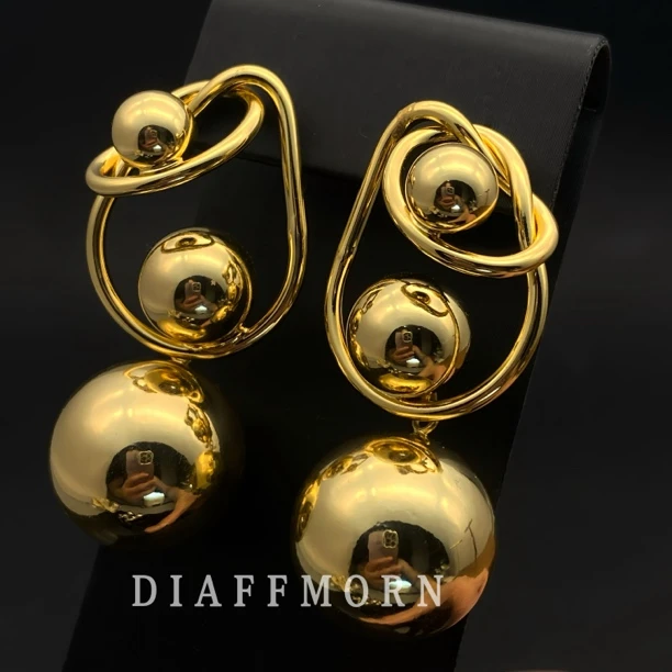 铜合金耳饰 Y.M〖有球必应〗小众设计气质百搭耳环